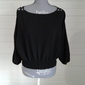 Belle Tweed Black Shirt size M